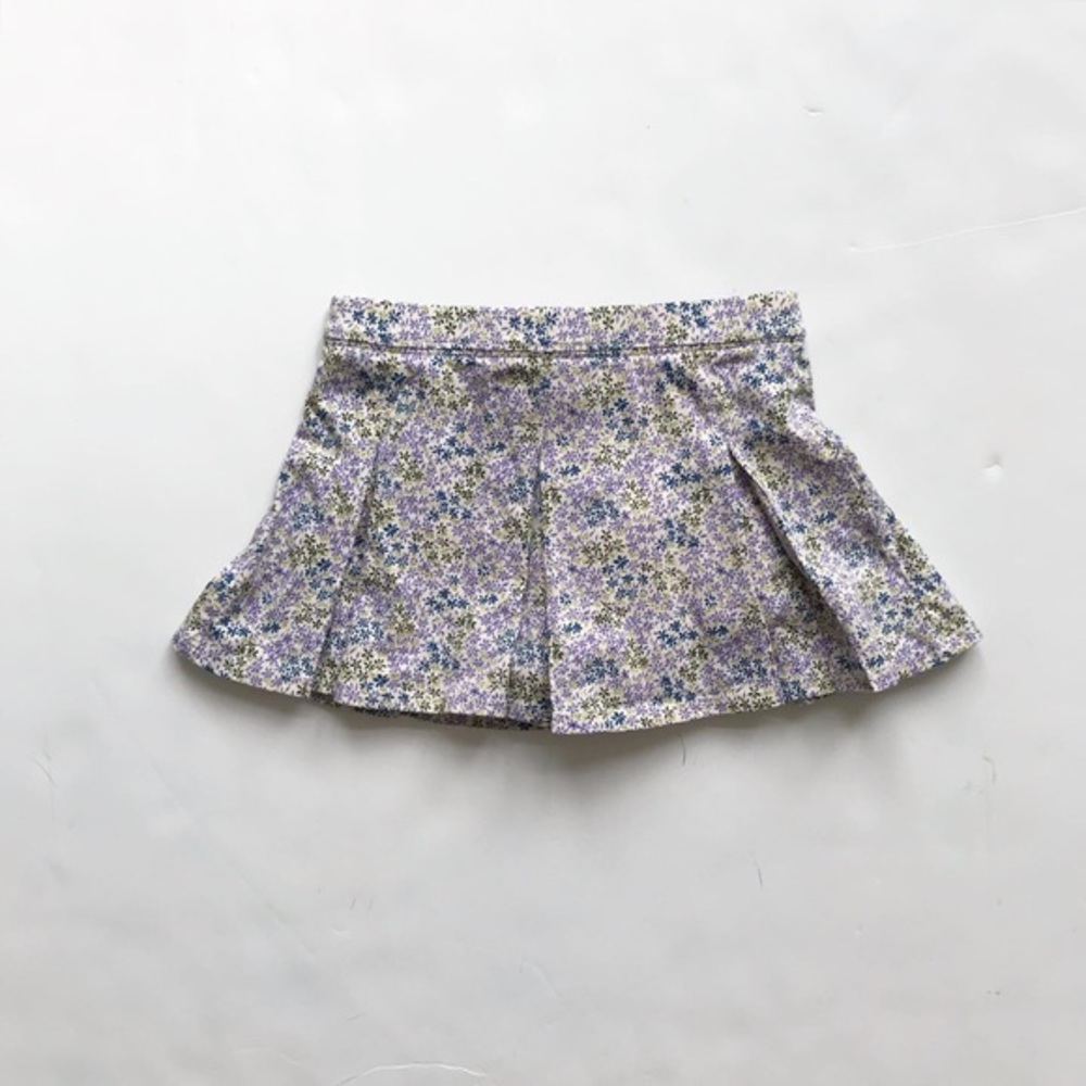 Lands End small floral print pleated skort EUC 2T